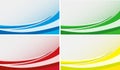 Curved background effect in red, blue, green and yellow