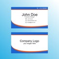 Curved Blue Identity card, Blue and orange strip professional visiting card for the business, visiting card design,