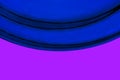 Curved blue shapes on violet