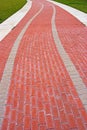 A curved brick path Royalty Free Stock Photo