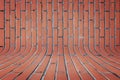 Curved brick wall texture. Vertical stripes.