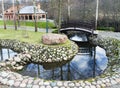 The curved bridge via the channel