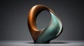 Curved Bronze Sculpture: Abstract Art Inspired By Henry Moore And Karl Blossfeldt