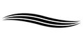 Curved calligraphic line, vector, ribbon, similar to a road element of calligraphy, elegantly curved line