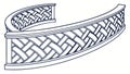 Curved Celtic Knotwork Decorative Element, vector design Generative AI Royalty Free Stock Photo