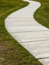 Curved concrete walk and grass Royalty Free Stock Photo