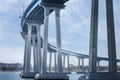 The curved Coronado bridge in San Diego, California