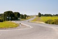 Curved country asphalt road