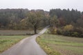 A curved country road in swabian alb