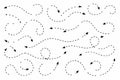 Curved Dash Arrows Pointer Navigation Motion Design Elements