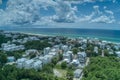 Curved Earth View of a 30A Beach Community on a Perfect Day