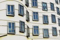 Dancing house windows in Prague Royalty Free Stock Photo