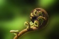 Curved fern frond