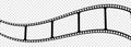 Curved film strip icon. Vector illustration Royalty Free Stock Photo