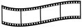 Curved Film strip on White Background