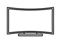 Curved Flat Screen Smart TV Royalty Free Stock Photo