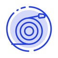 Curved, Flow, Pipe, Water Blue Dotted Line Line Icon Royalty Free Stock Photo