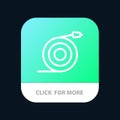Curved, Flow, Pipe, Water Mobile App Button. Android and IOS Line Version Royalty Free Stock Photo