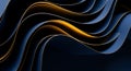 Curved, flowing layers create an abstract pattern in this image. The sheets, dark Royalty Free Stock Photo