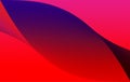 Curved and gradient bar, red, dark blue and pink(spiral roll).