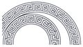Curved Greek Key Pattern Decorative Border, Vector, Generative AI Royalty Free Stock Photo