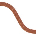 Curved guitar fretboard illustration