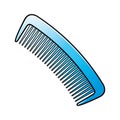 curved isolated blue color comb