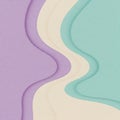 Curved paper layers create a flowing pattern with pastel colors: lavender, cream, and mint green. Royalty Free Stock Photo