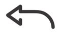 Curved Left Arrow Icon for Undo and Back Navigation, vector design Generative AI Royalty Free Stock Photo