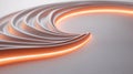 A Curved Line of Orange Light
