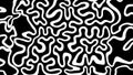 Curved line wiggle animation on black background