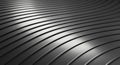 Curved metal panels with smooth, reflective surfaces create a dynamic wave Royalty Free Stock Photo