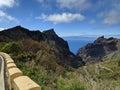 Iconic curved mountain road in Teno mountains, Tenerife Royalty Free Stock Photo