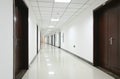 Curved office hallway Royalty Free Stock Photo