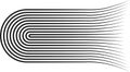 parallel lines curve with irradiated extremities Royalty Free Stock Photo
