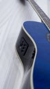 Curved part of the guitar with buttons Royalty Free Stock Photo