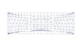Curved Perspective Wireframe Grid Surface, vector design Generative AI Royalty Free Stock Photo
