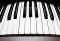 Curved piano keyboard Royalty Free Stock Photo