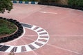 curved racetrack in the outdoor at horizontal composition Royalty Free Stock Photo
