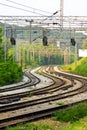 Curved railroad Royalty Free Stock Photo