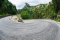 Curved road in Bicaz Canyon, Romania