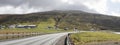 Curved road on the Faroe Islands, Denmark. Royalty Free Stock Photo