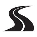 Curved road letter S. icon vector asphalt way for graphic design, logo, website, social media, mobile app, UI