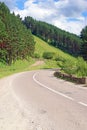 Curved road in mountains Royalty Free Stock Photo