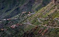 Curved road to the village of Maska