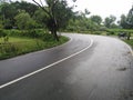 The curved road is very beautiful.this roed from zakigonj Sylhe.