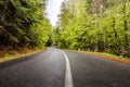 Curved serpentine mountain forest road Royalty Free Stock Photo
