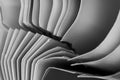 Curved sheets of paper in black and white detail - background