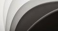 Curved sheets of paper with smooth gradients from white to grey create an abstract, Royalty Free Stock Photo
