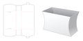 Curved side stationery box die cut template Royalty Free Stock Photo